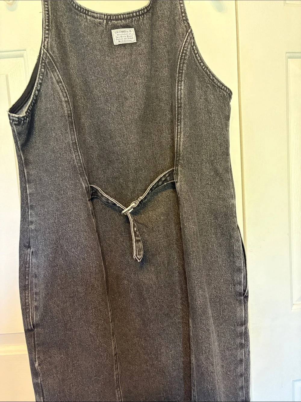 Levi's Black Washed Denim Button-Front Dress - Picture 4 of 5